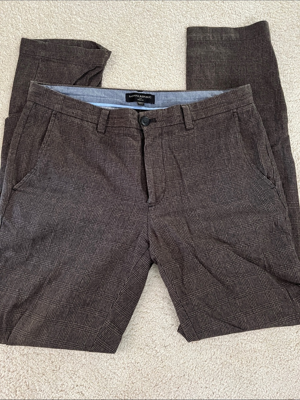 Banana Republic Men’s Brown Plaid Dress Pants